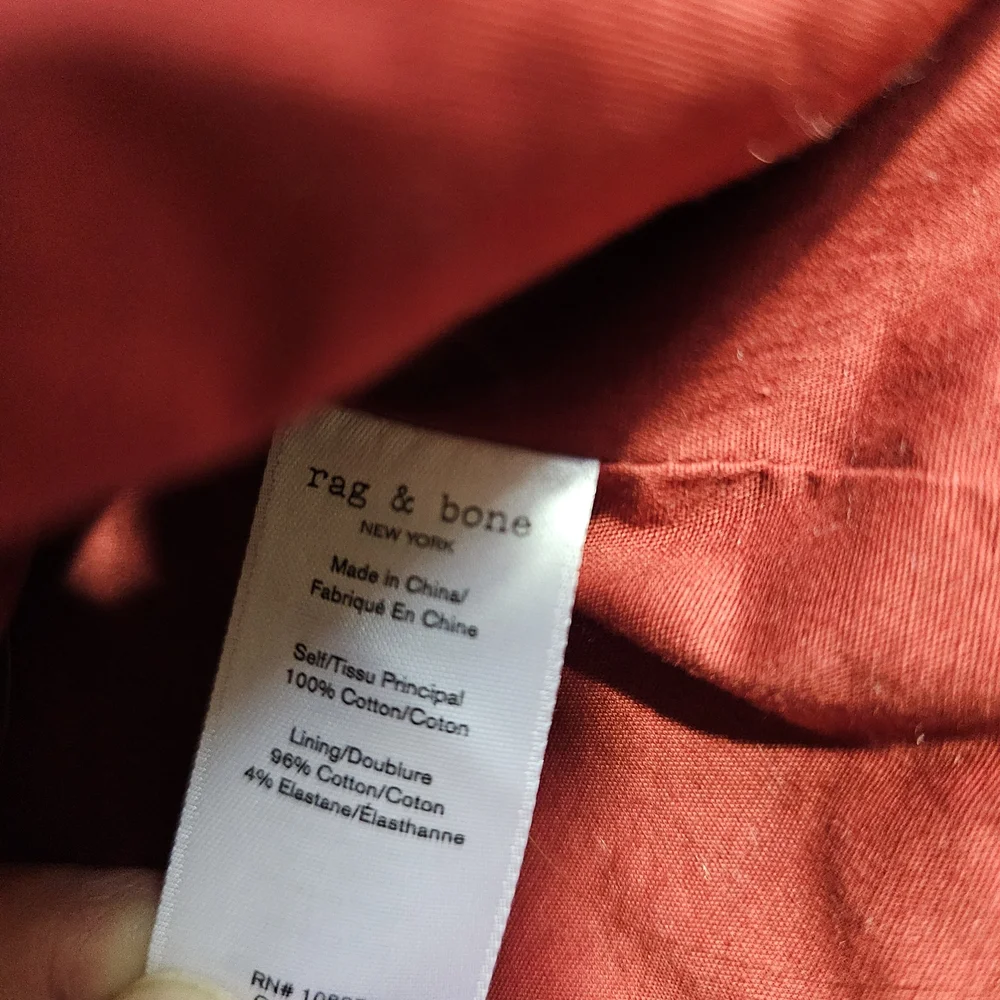 RAG & BONE Mercer Corduroy Moto Camel Cropped Jacket Womens Medium. - Picture 9 of 15